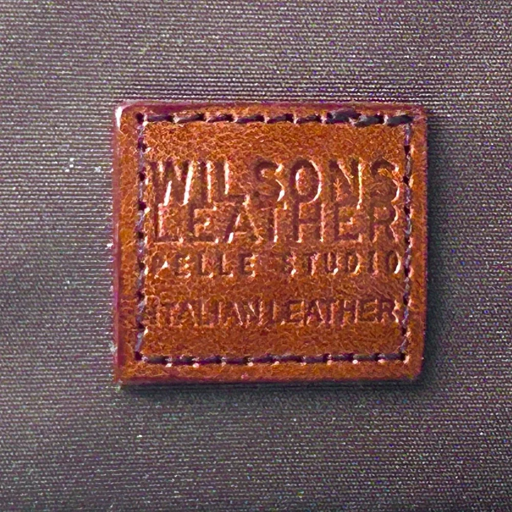 Vintage Wilsons Italian Leather Executive Padfolio Brown Zip Around  Portfolio